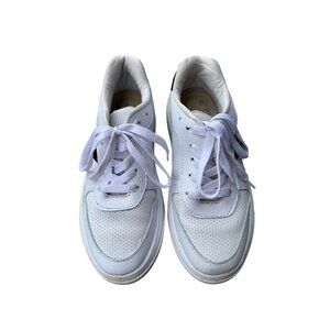 Pink Lily Womens White & Black Low Top Sneakers Size 7